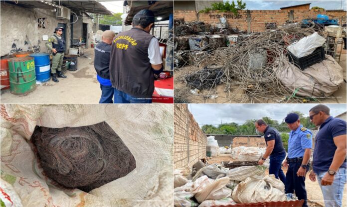 Operação em ferros-velhos e depósitos de sucatas Foto Andrezza Mariot PMBV